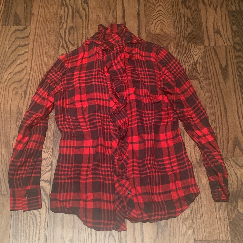 Flannel with Ruffle Blouse - Picture 4 of 6